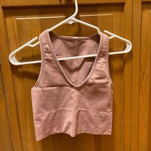 Aurora Seamless Crop Rib Tank - size xs